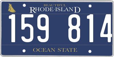 RI license plate 159814