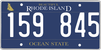RI license plate 159845