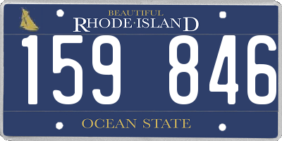 RI license plate 159846