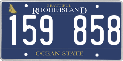 RI license plate 159858