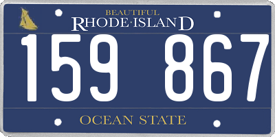 RI license plate 159867