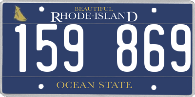 RI license plate 159869