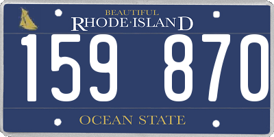 RI license plate 159870