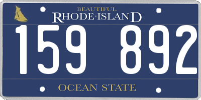 RI license plate 159892
