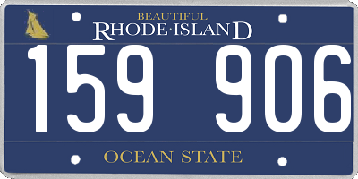 RI license plate 159906
