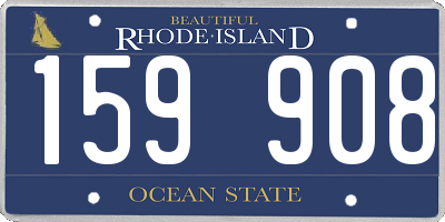 RI license plate 159908