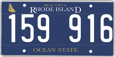 RI license plate 159916