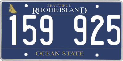 RI license plate 159925