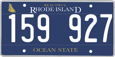 RI license plate 159927