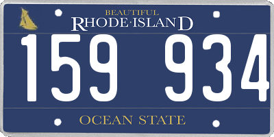 RI license plate 159934