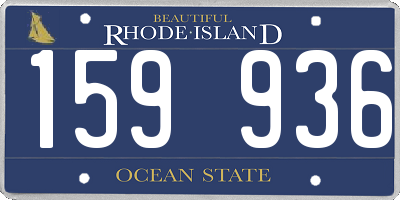 RI license plate 159936