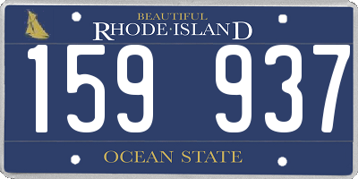 RI license plate 159937
