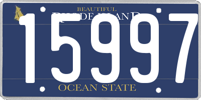 RI license plate 15997
