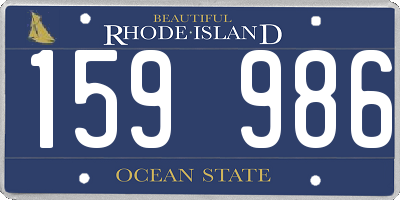 RI license plate 159986