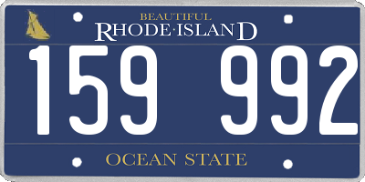 RI license plate 159992