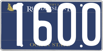 RI license plate 1600