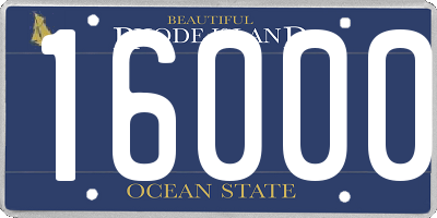 RI license plate 16000