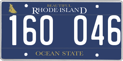 RI license plate 160046