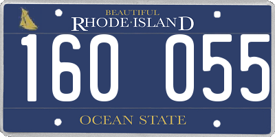RI license plate 160055