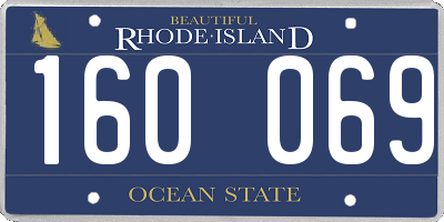 RI license plate 160069