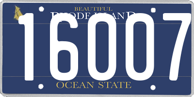 RI license plate 16007
