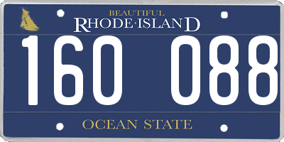 RI license plate 160088