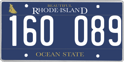 RI license plate 160089