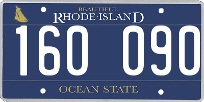 RI license plate 160090