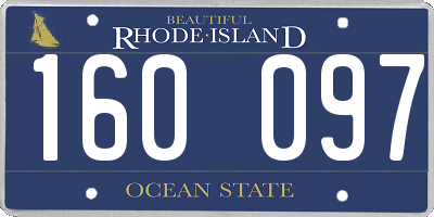 RI license plate 160097