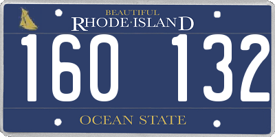 RI license plate 160132