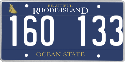 RI license plate 160133