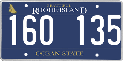 RI license plate 160135