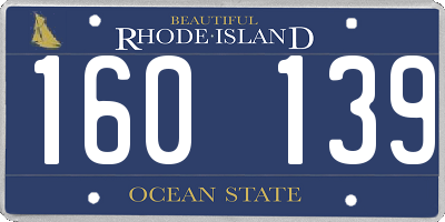 RI license plate 160139