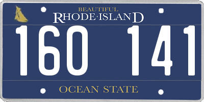RI license plate 160141