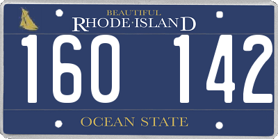 RI license plate 160142