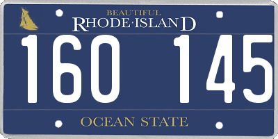 RI license plate 160145
