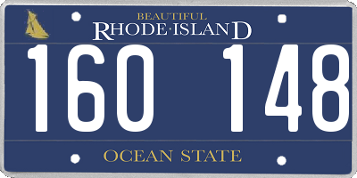 RI license plate 160148