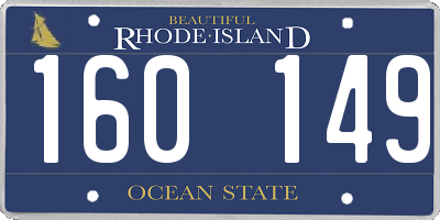 RI license plate 160149