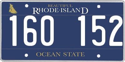 RI license plate 160152