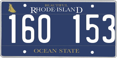 RI license plate 160153