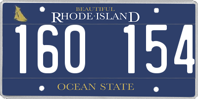 RI license plate 160154