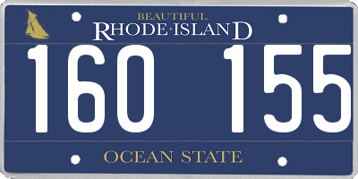 RI license plate 160155