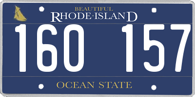 RI license plate 160157