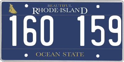 RI license plate 160159