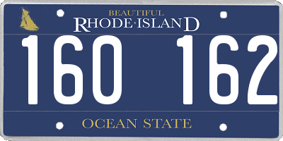 RI license plate 160162