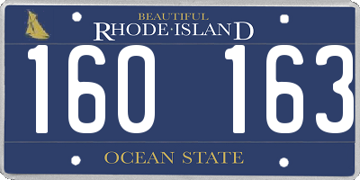 RI license plate 160163