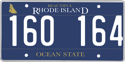RI license plate 160164