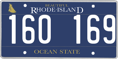 RI license plate 160169