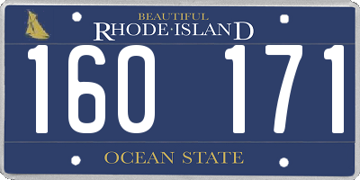RI license plate 160171