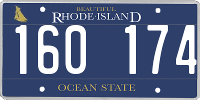 RI license plate 160174